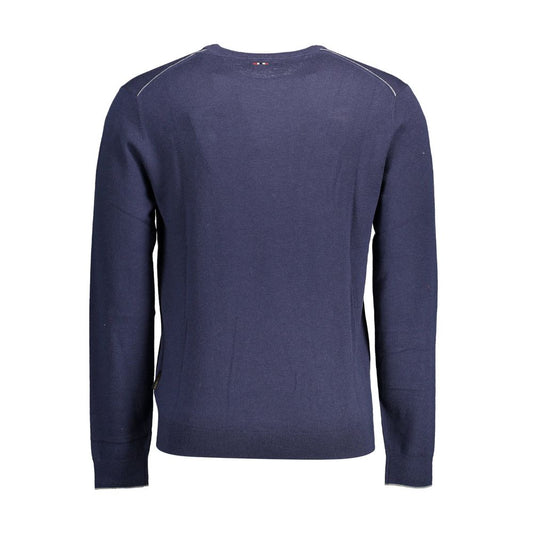 Napapijri Blue Wool Men Sweater - ClickThatClicks 