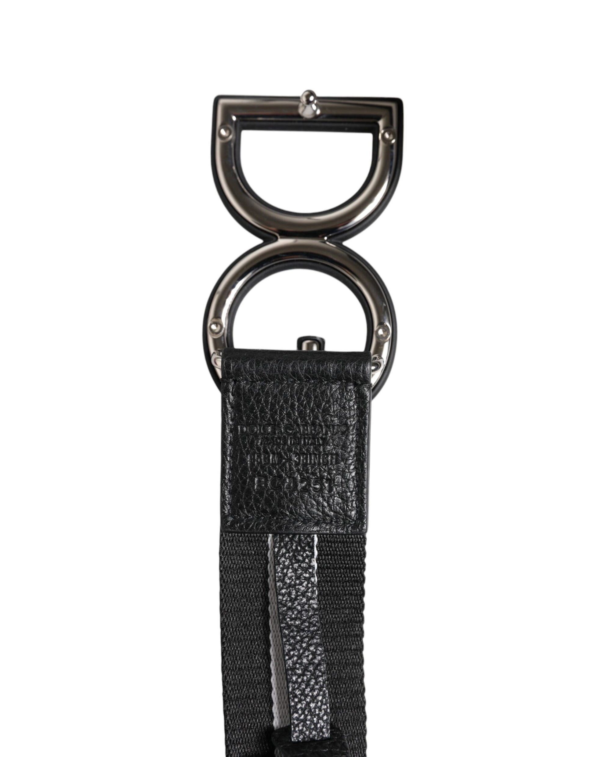 Dolce & Gabbana Black Polyester Logo Print DG Buckle Belt - ClickThatClicks 