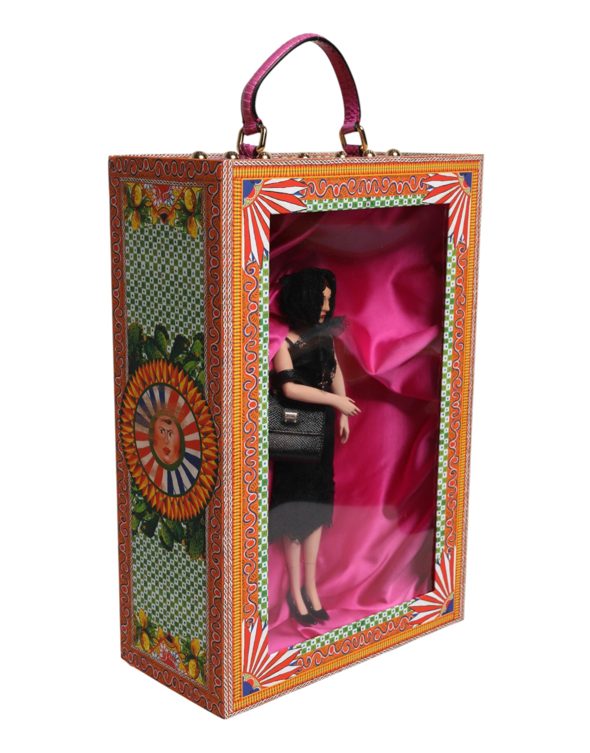 Dolce & Gabbana Black Dress Ceramic Porcelain Fashion Leather Sicily Dolls - ClickThatClicks 