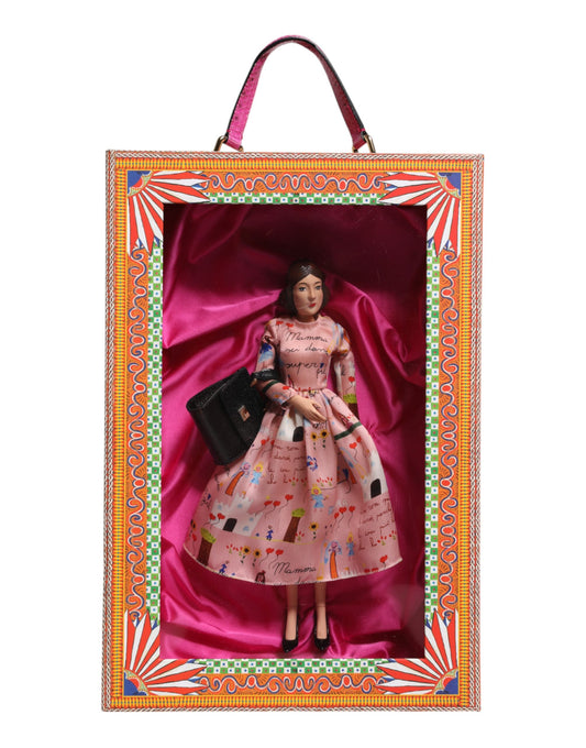 Dolce & Gabbana Pink Dress Ceramic Porcelain Fashion Leather Sicily Dolls - ClickThatClicks 
