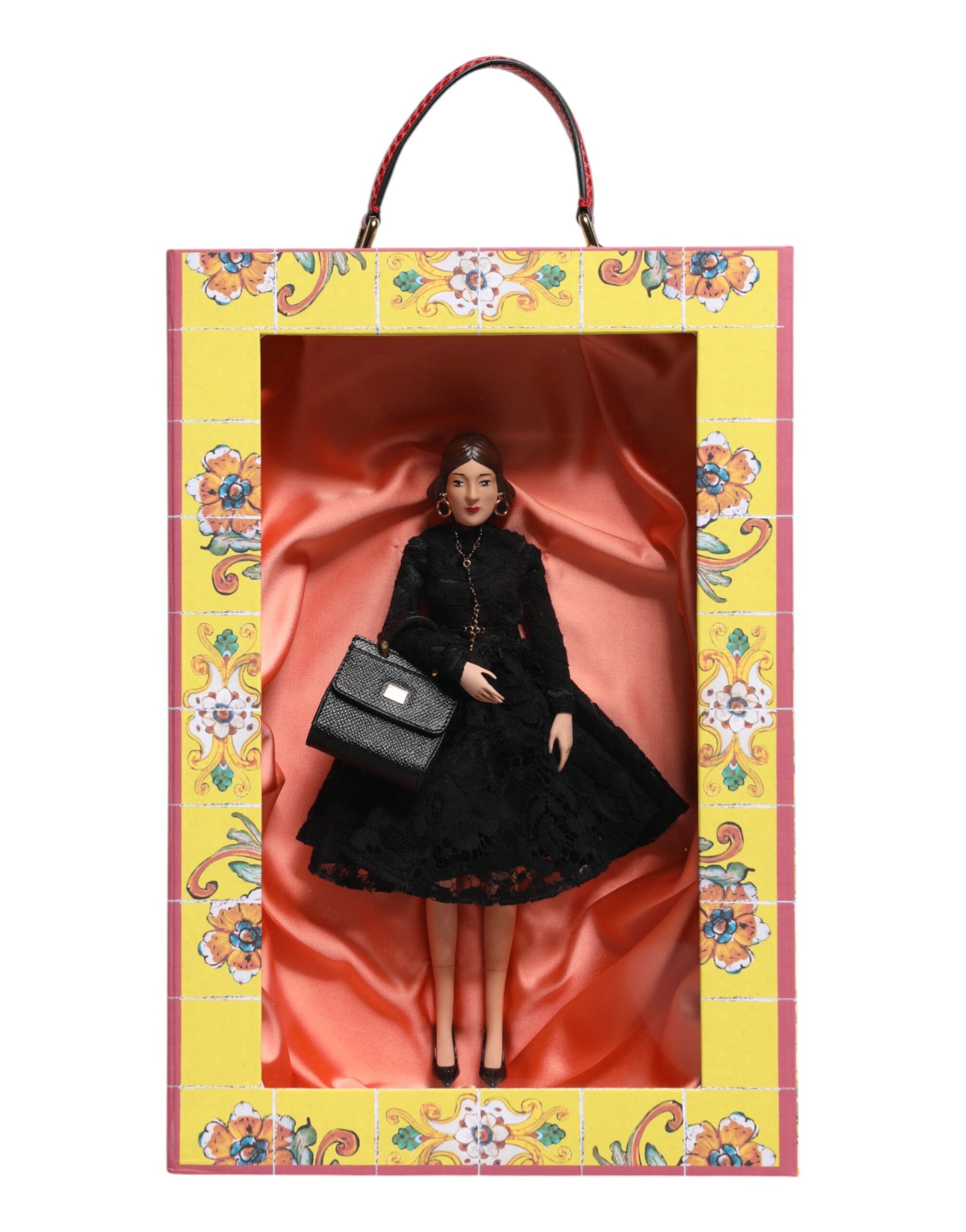 Dolce & Gabbana Black Dress Ceramic Porcelain Fashion Leather Sicily Dolls - ClickThatClicks 