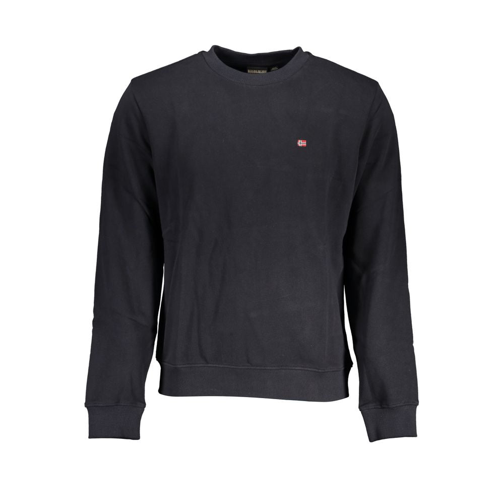 Napapijri Black Cotton Men Sweatshirt - ClickThatClicks 