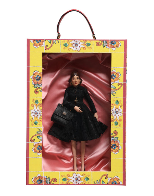 Dolce & Gabbana Black Dress Ceramic Porcelain Fashion Leather Sicily Dolls - ClickThatClicks 