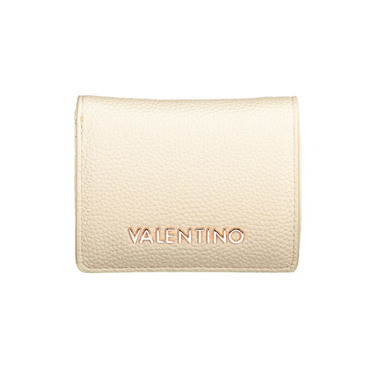 Mario Valentino Beige Polyurethane Women Wallet - ClickThatClicks 
