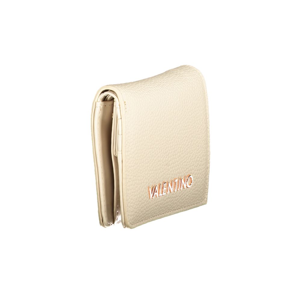 Mario Valentino Beige Polyurethane Women Wallet - ClickThatClicks 