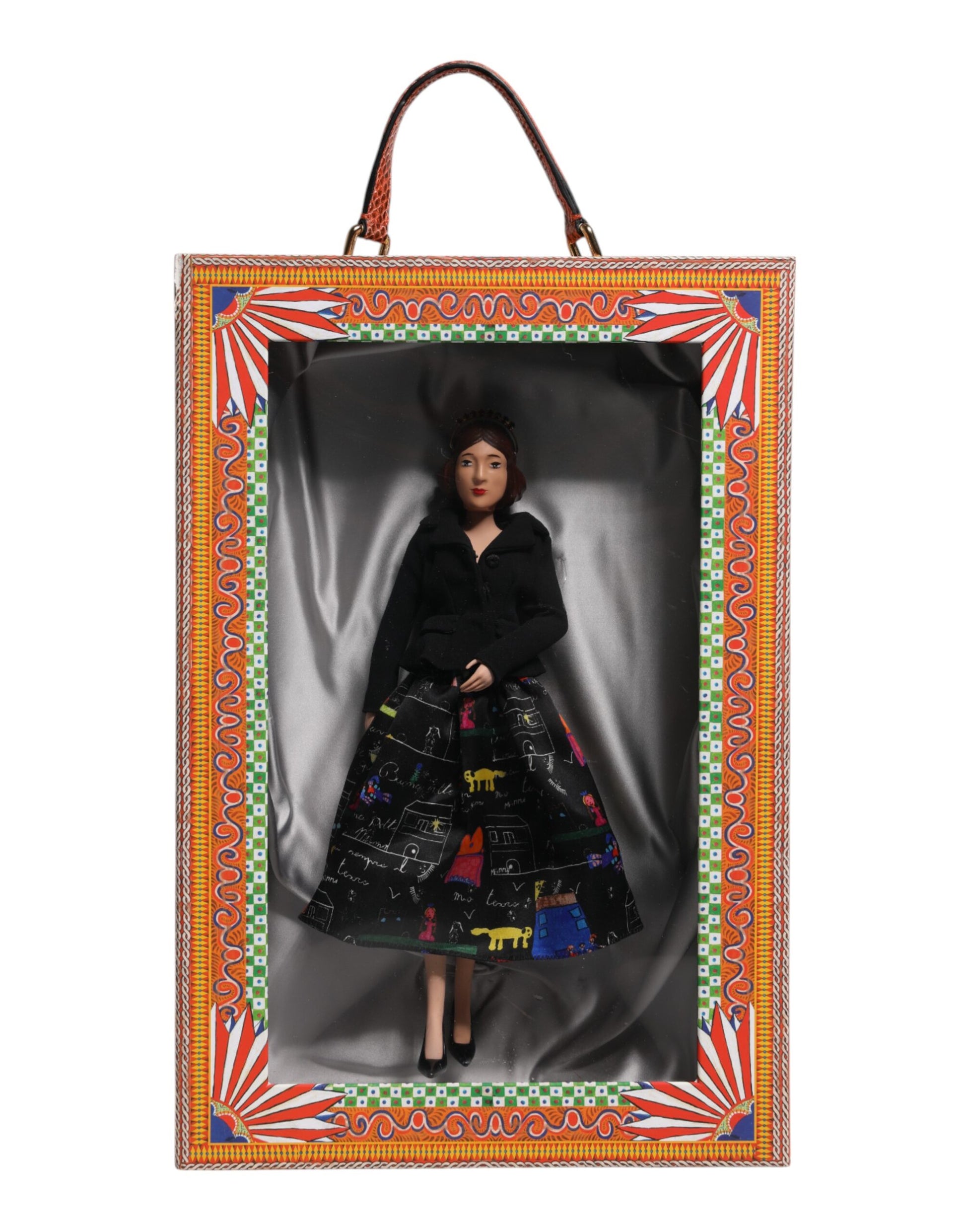 Dolce & Gabbana Black Dress Ceramic Porcelain Fashion Leather Sicily Dolls - ClickThatClicks 