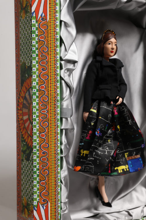 Dolce & Gabbana Black Dress Ceramic Porcelain Fashion Leather Sicily Dolls - ClickThatClicks 