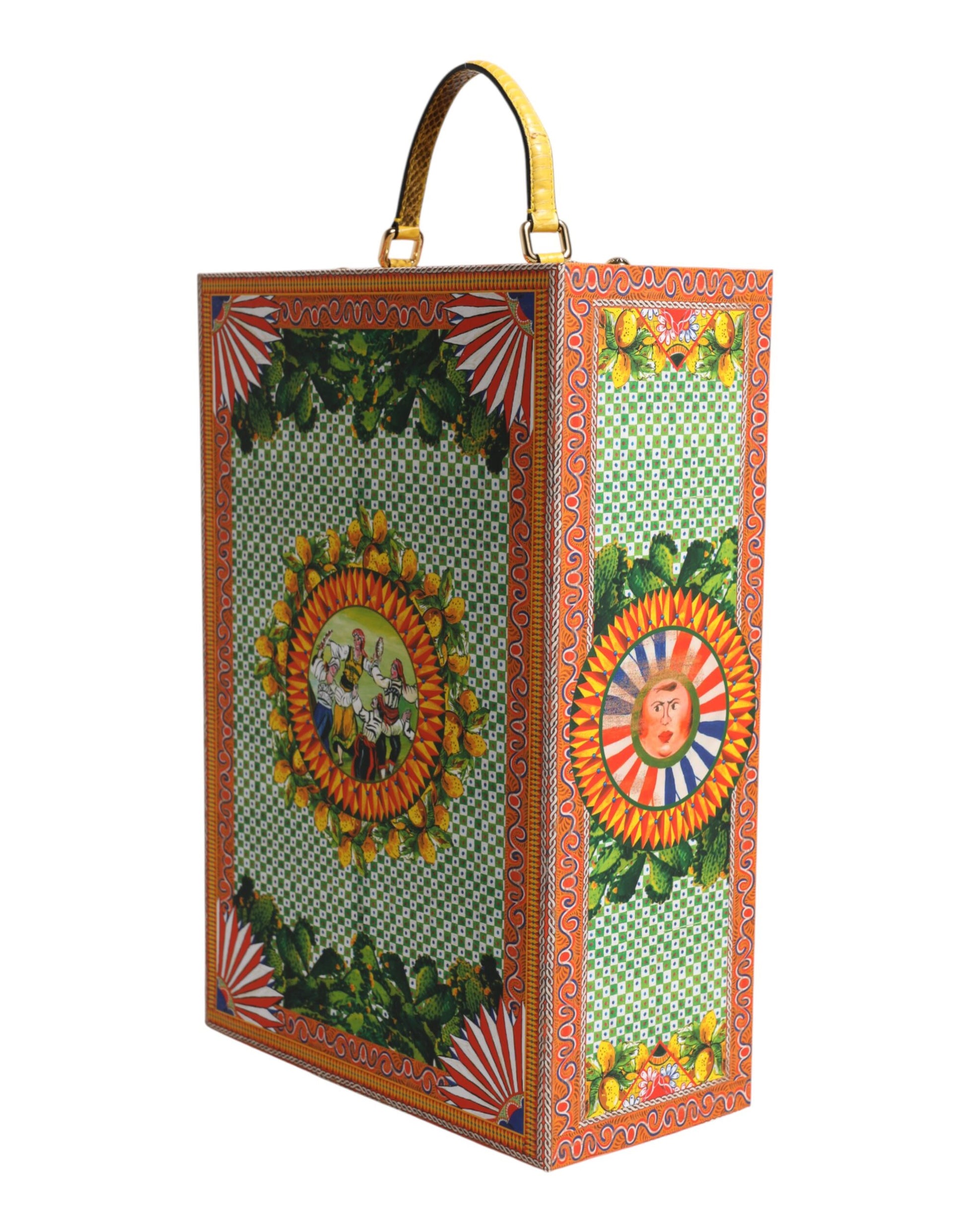 Dolce & Gabbana Red Dress Ceramic Porcelain Fashion Box Leather Sicily Dolls - ClickThatClicks 
