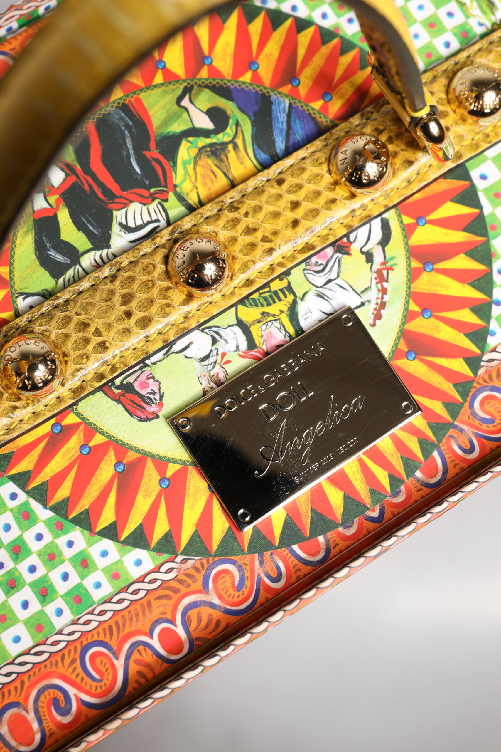 Dolce & Gabbana Red Dress Ceramic Porcelain Fashion Box Leather Sicily Dolls - ClickThatClicks 