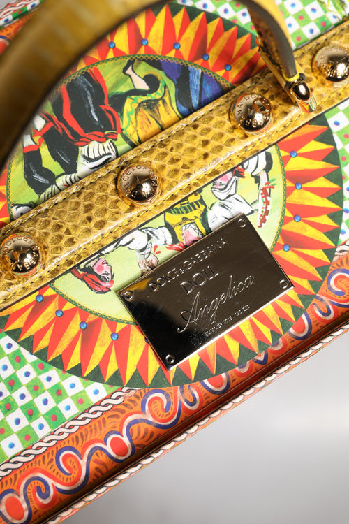 Dolce & Gabbana Red Dress Ceramic Porcelain Fashion Box Leather Sicily Dolls - ClickThatClicks 