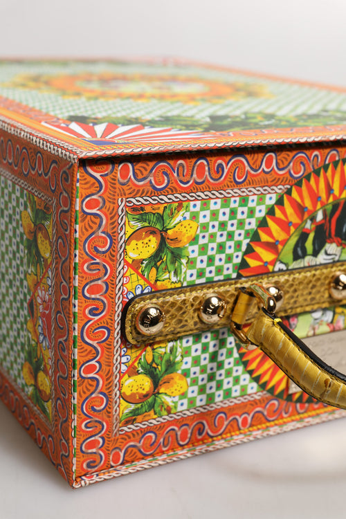 Dolce & Gabbana Red Dress Ceramic Porcelain Fashion Box Leather Sicily Dolls - ClickThatClicks 