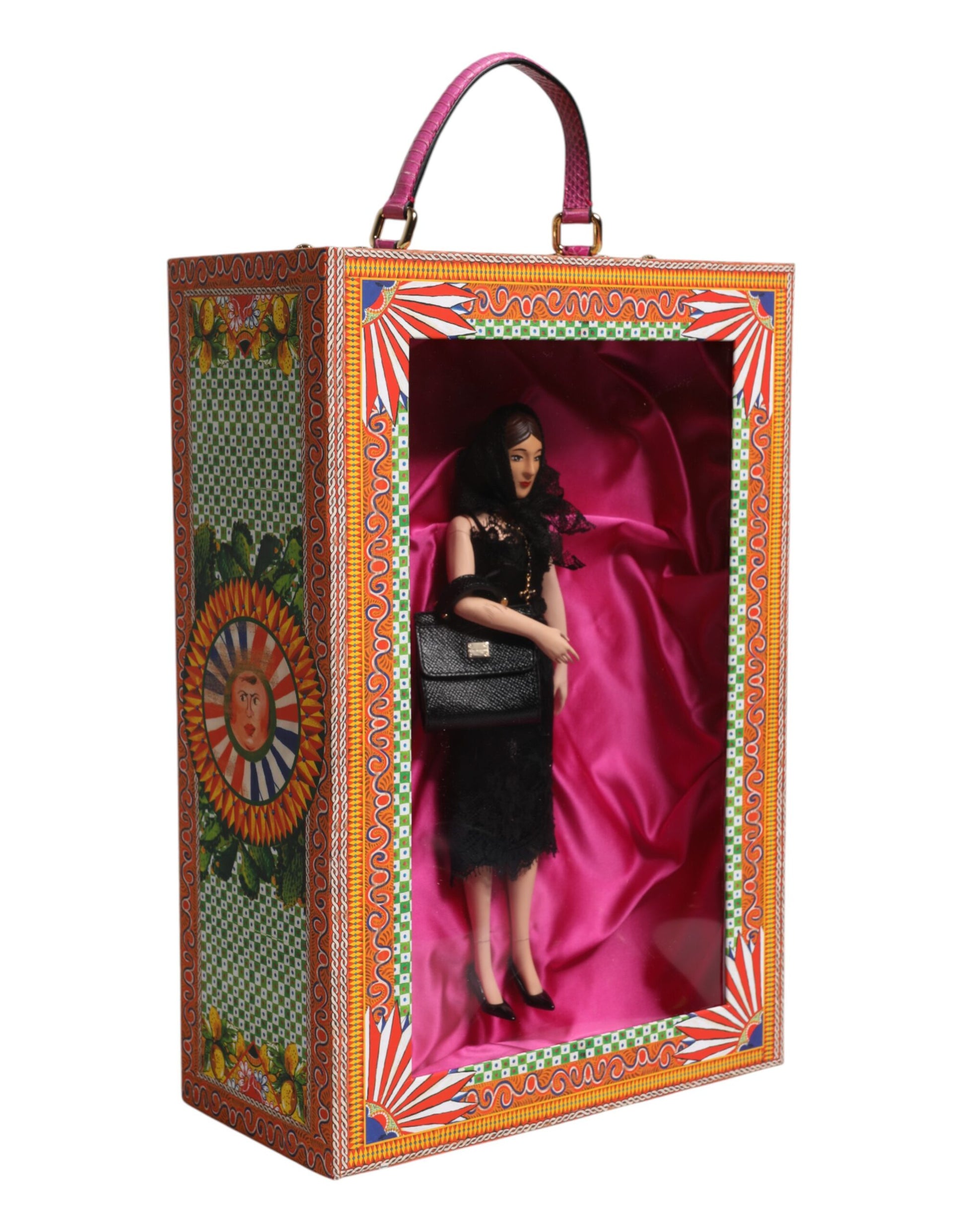 Dolce & Gabbana Black Dress Ceramic Porcelain Fashion Leather Sicily Dolls - ClickThatClicks 