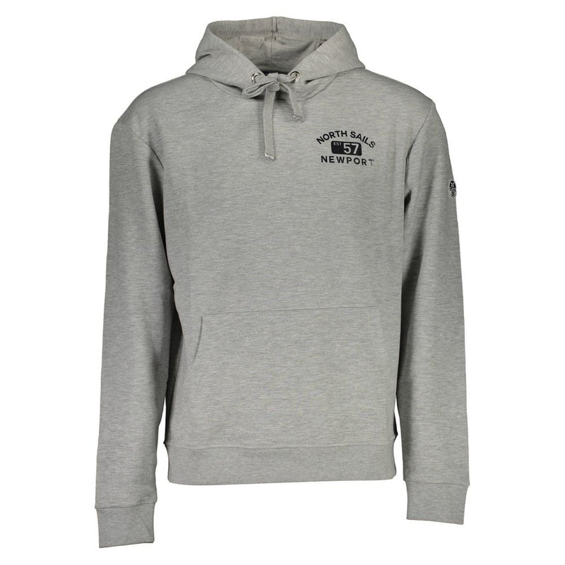 North Sails Gray Cotton Men Sweatshirt