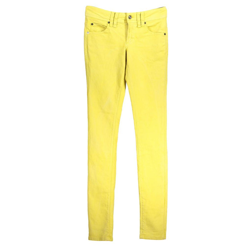John Galliano Yellow Cotton Women Jeans