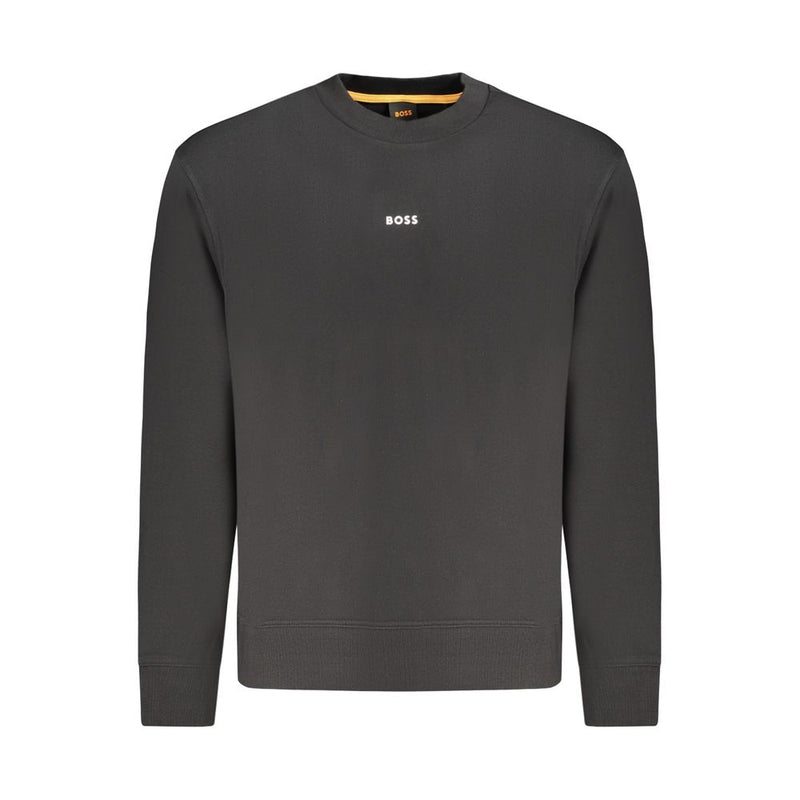 Hugo Boss Black Cotton Men Sweater