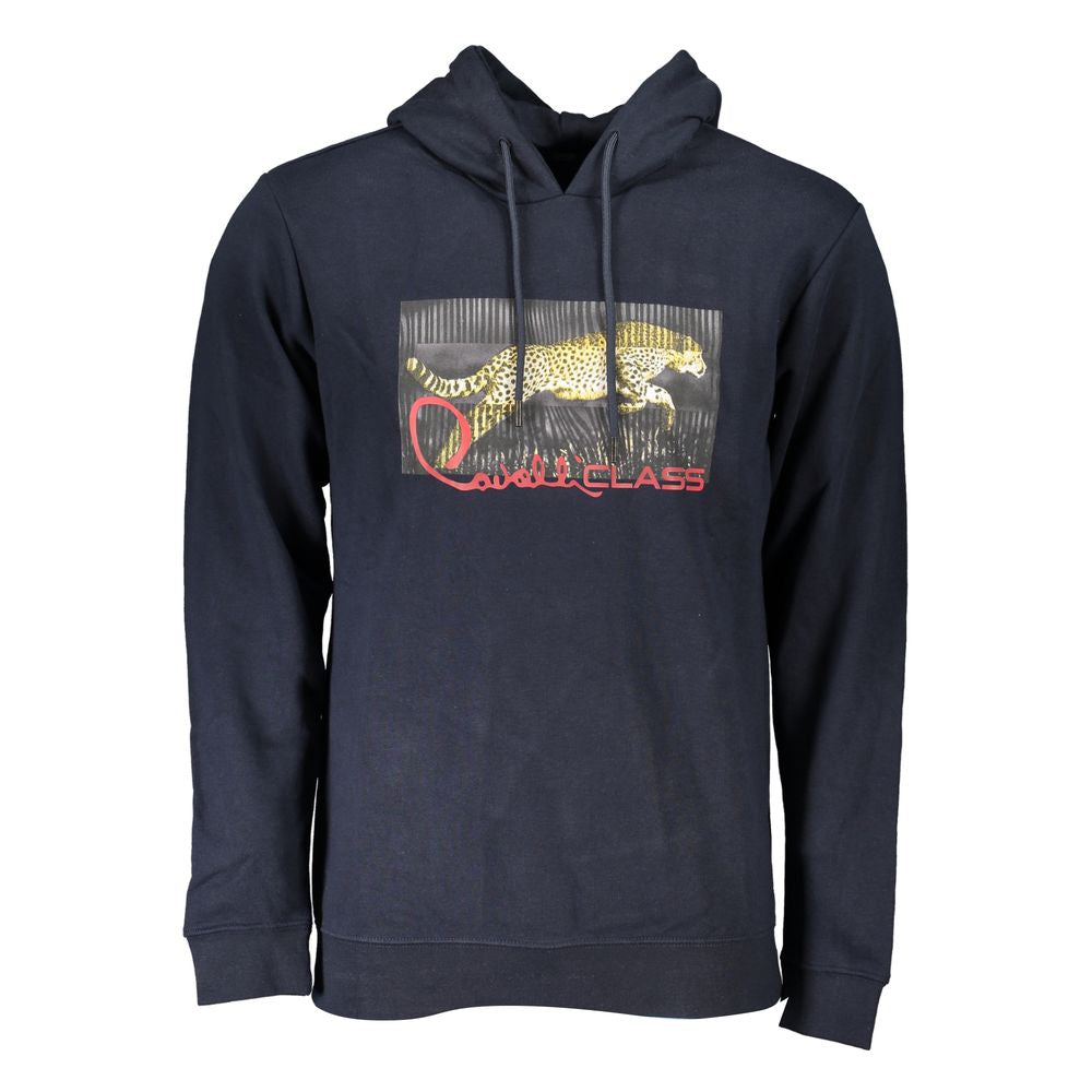 Cavalli Class Blue Cotton Men Sweatshirt - ClickThatClicks 