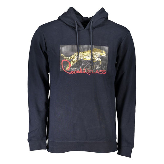 Cavalli Class Blue Cotton Men Sweatshirt - ClickThatClicks 