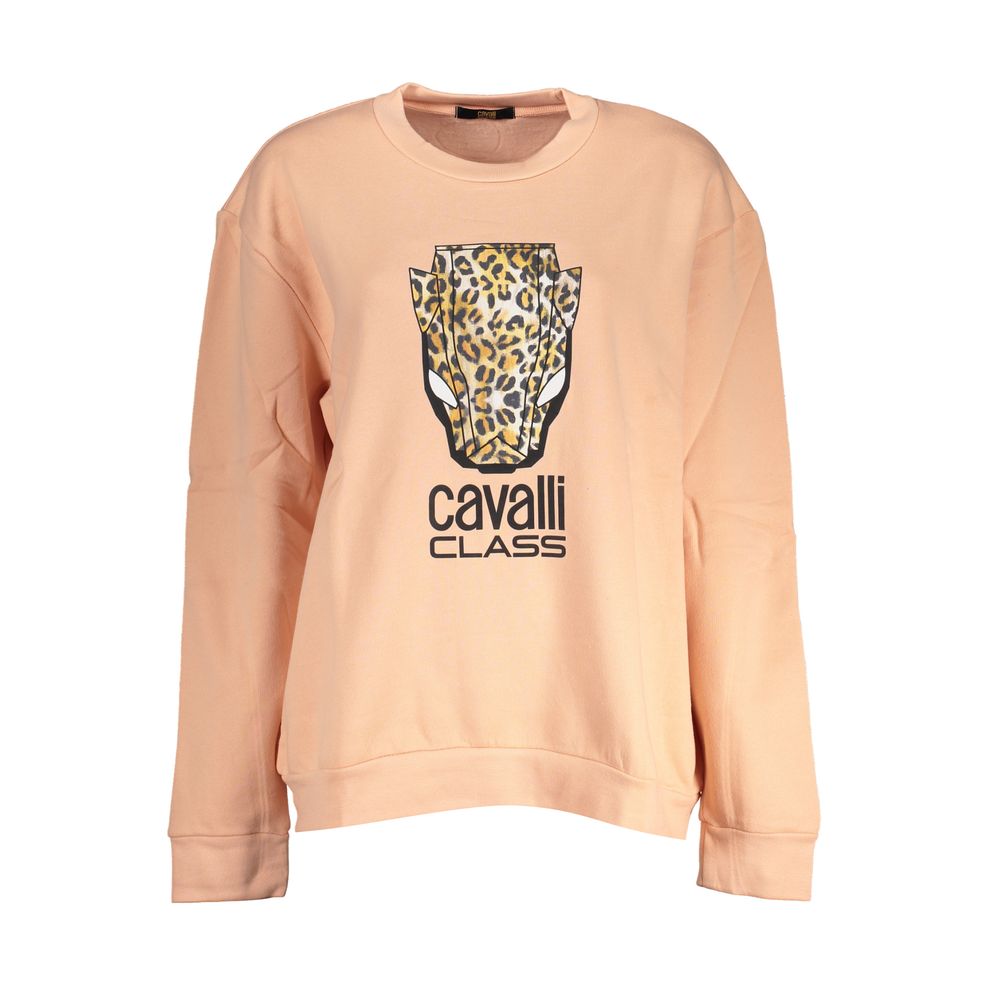 Cavalli Class Rosa Polyester Women Sweatshirt - ClickThatClicks 