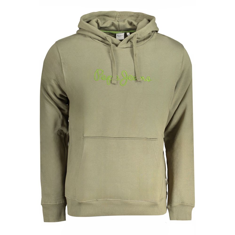 Pepe Jeans Verde Organic Cotton Men Hoodie - ClickThatClicks 