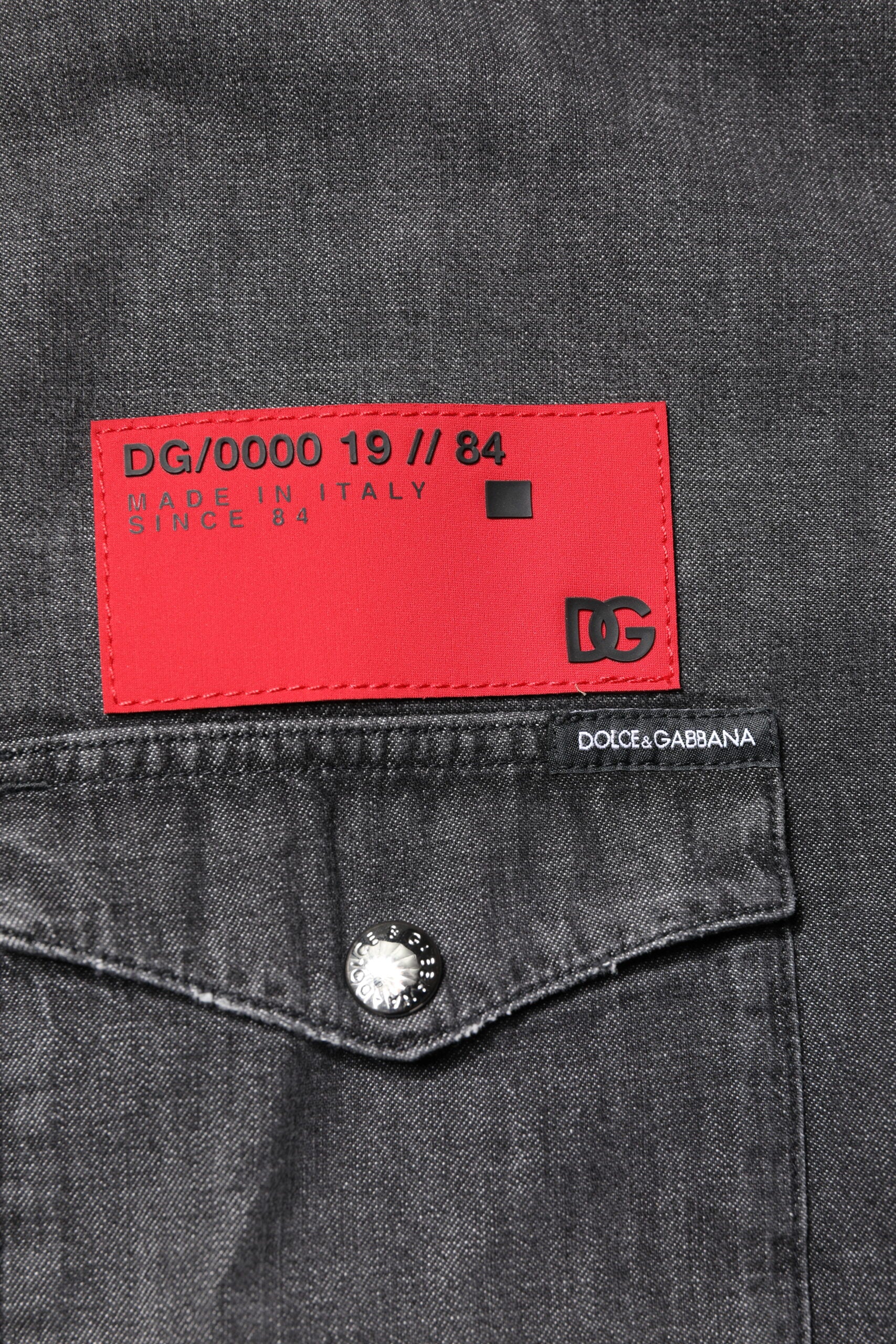 Dolce & Gabbana Gray Long Sleeves Button Down Denim Shirt - ClickThatClicks 