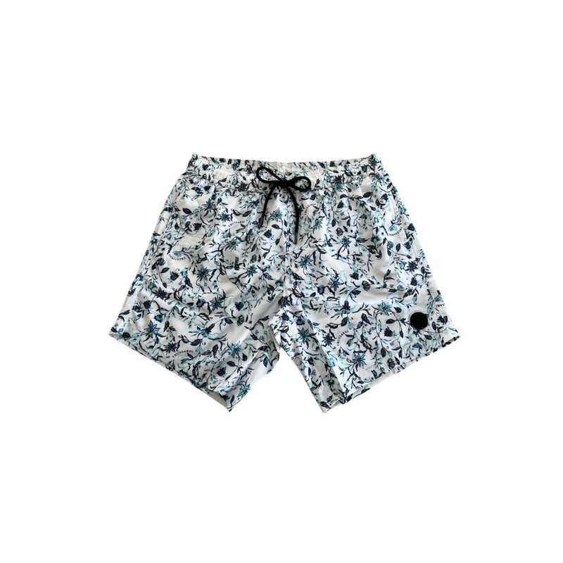 Trussardi Beachwear White Polyester Men Swim Shorts