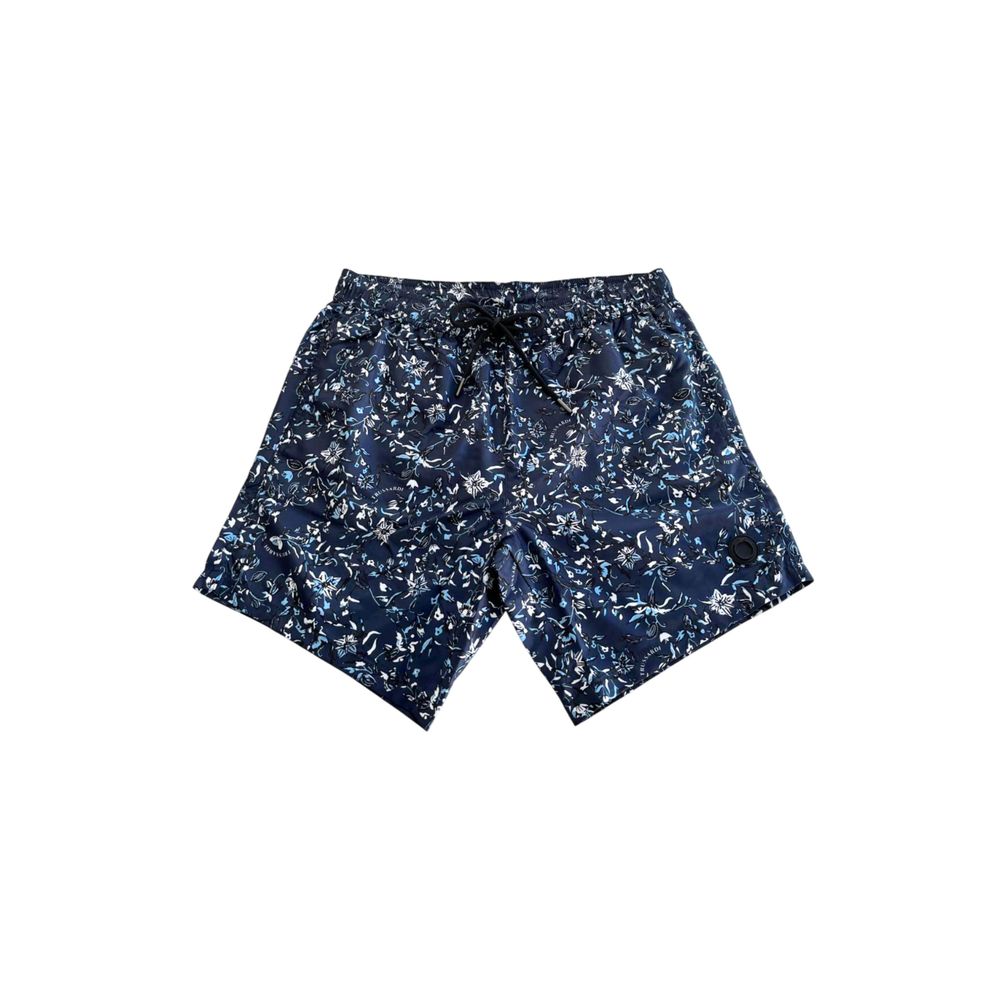 Trussardi Beachwear Blue Polyester Men Swim Short - ClickThatClicks 