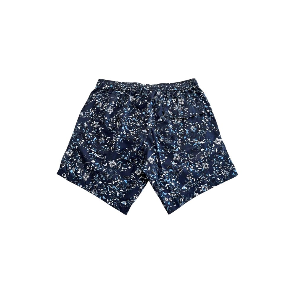 Trussardi Beachwear Blue Polyester Men Swim Short - ClickThatClicks 