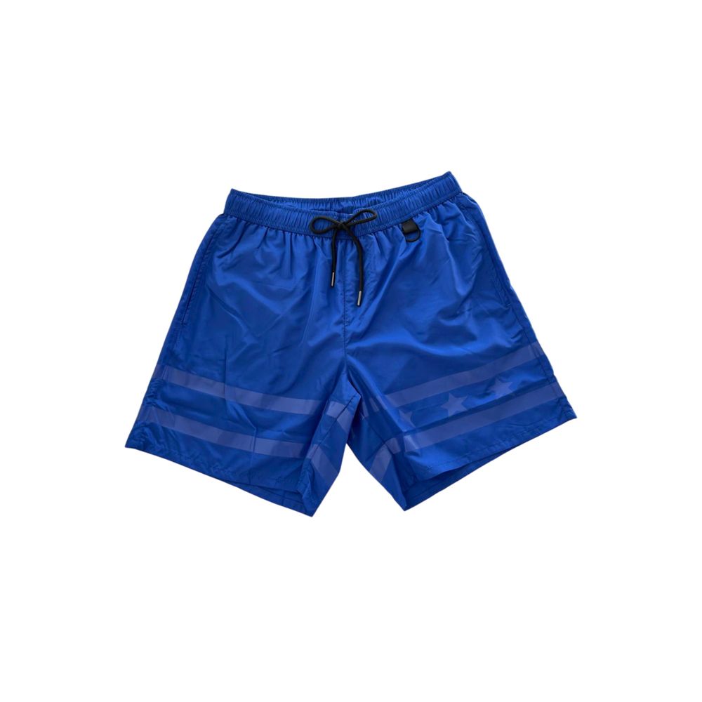 Iceberg Blue Polyester Men Swim Short - ClickThatClicks 