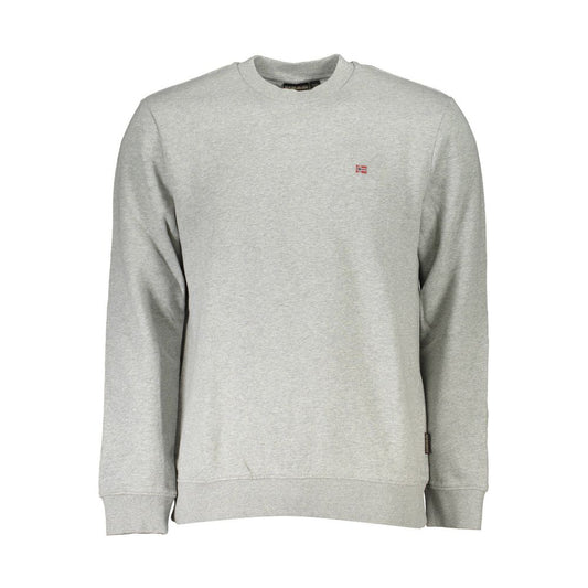 Napapijri Grigio Cotton Men's Sweatshirt - ClickThatClicks 