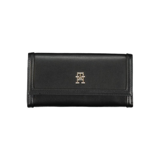 Tommy Hilfiger Elegant Black Dual-Compartment Wallet - ClickThatClicks 