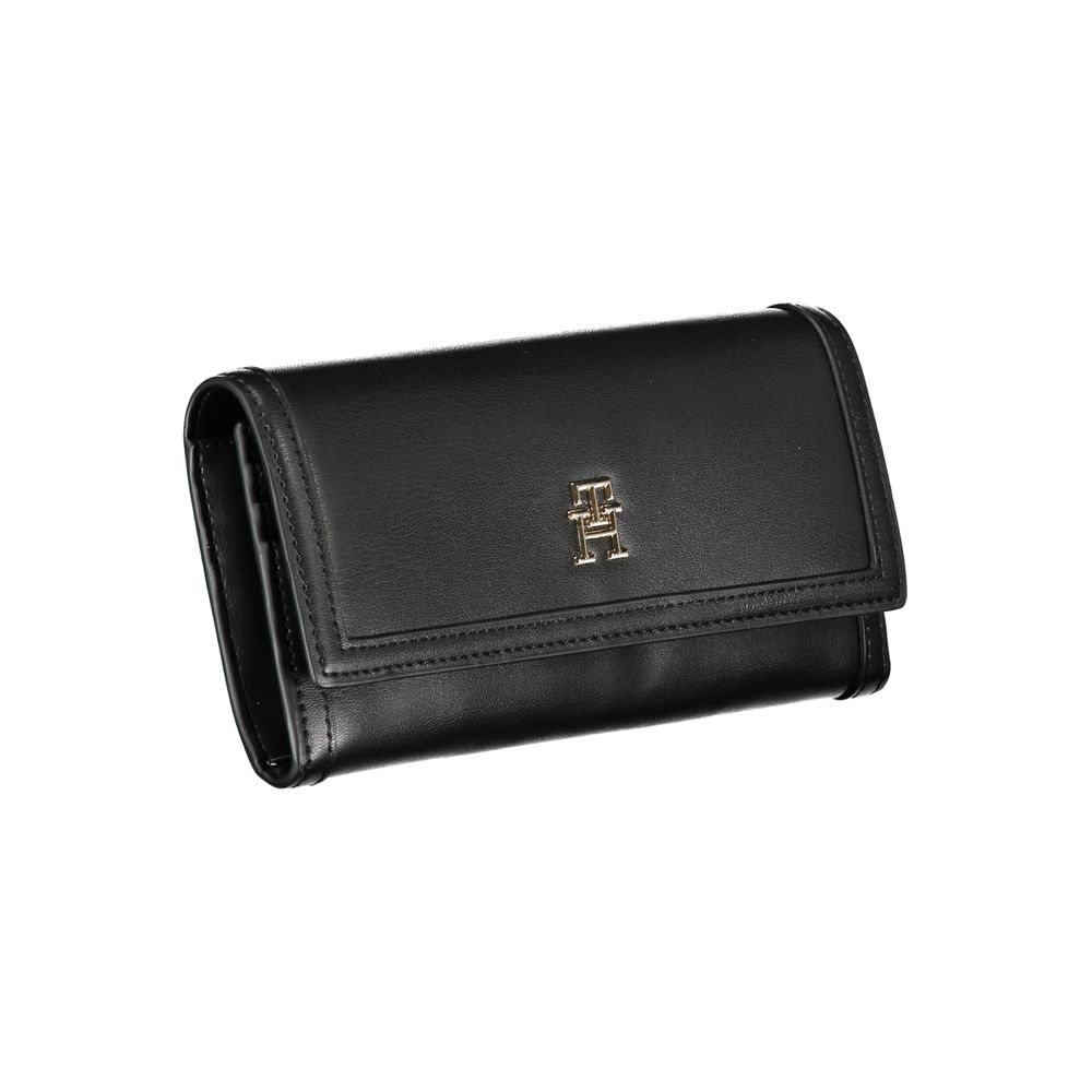 Tommy Hilfiger Elegant Black Dual-Compartment Wallet - ClickThatClicks 