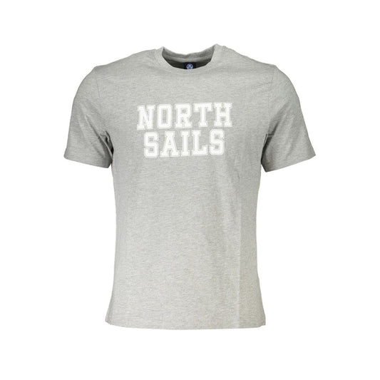 North Sails Grigio Cotton Men T-Shirt - ClickThatClicks 