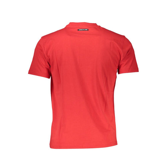 Cavalli Class Red Cotton Men T-Shirt - ClickThatClicks 