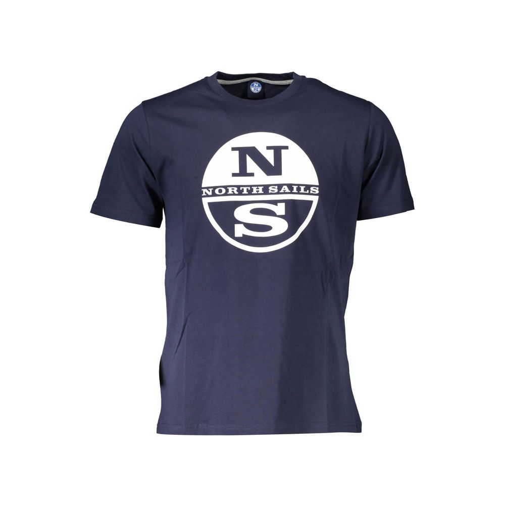 North Sails Blue Cotton Men T-Shirt - ClickThatClicks 