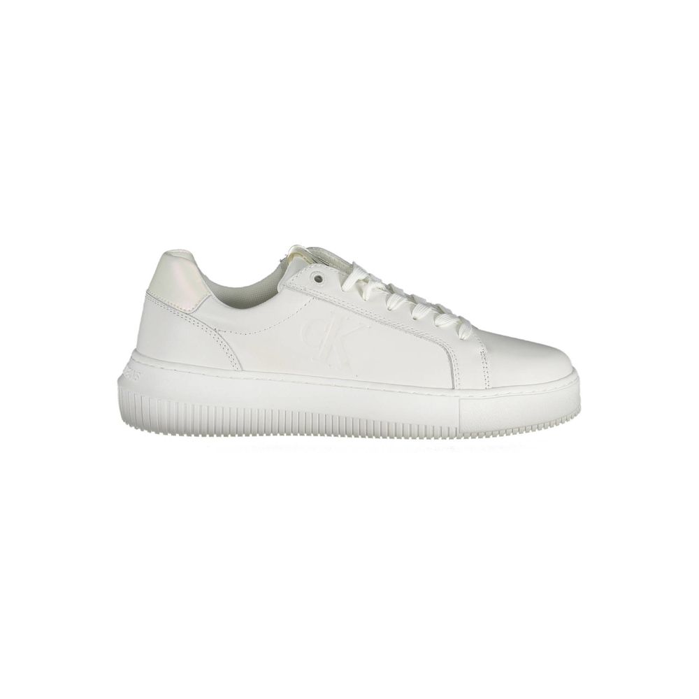 Calvin Klein Bianco Leather Women Sneaker - ClickThatClicks 