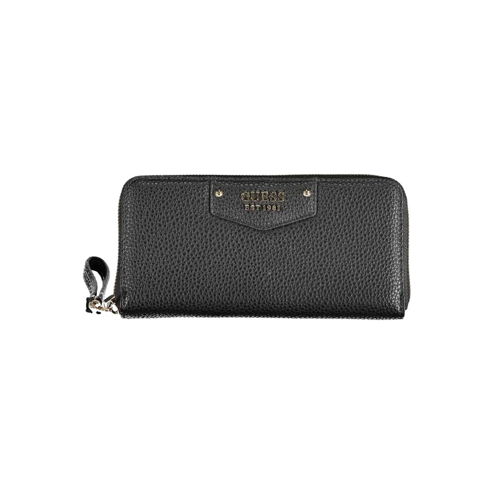 Guess Jeans Black Polyurethane Women Wallet - ClickThatClicks 