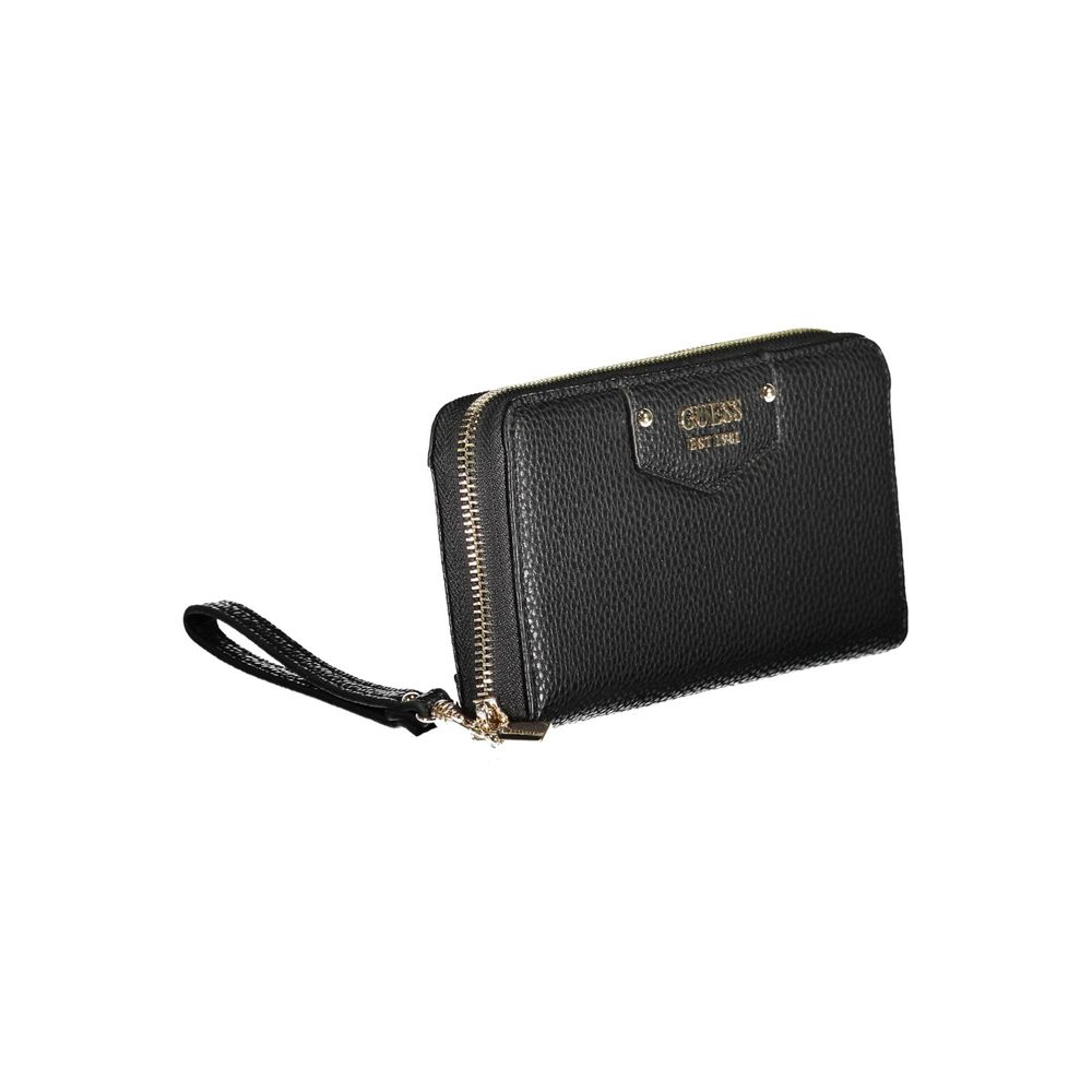 Guess Jeans Black Polyurethane Women Wallet - ClickThatClicks 