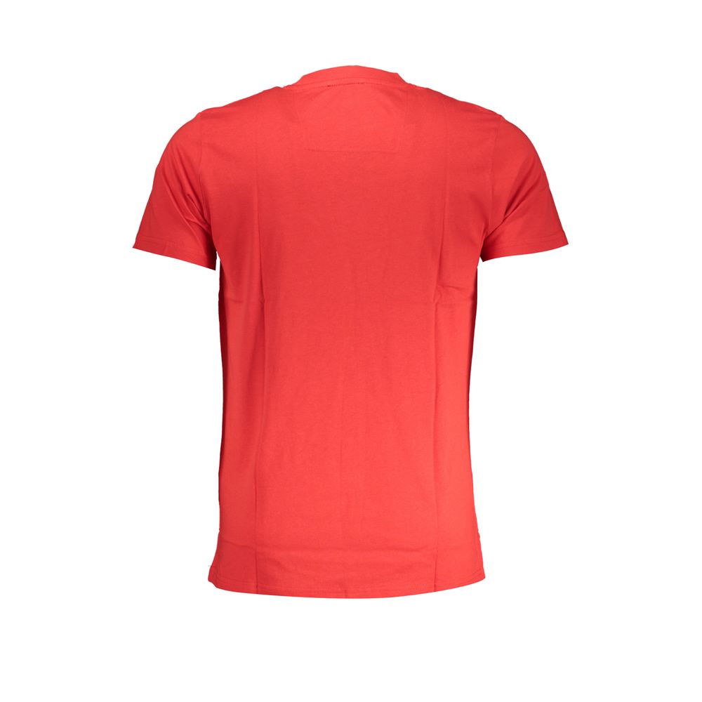 Cavalli Class Red Cotton Men T-Shirt - ClickThatClicks 