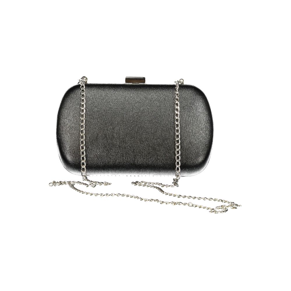 Mario Valentino Black Polyurethane Women Handbag - ClickThatClicks 