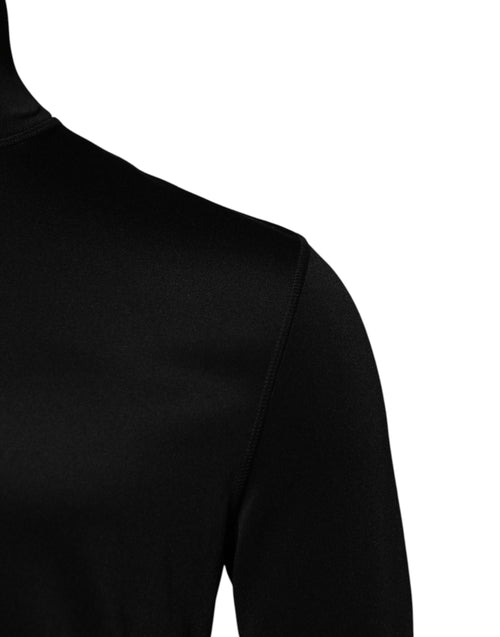 Dolce & Gabbana Black Polyester Turtleneck Pullover Sweater - ClickThatClicks 