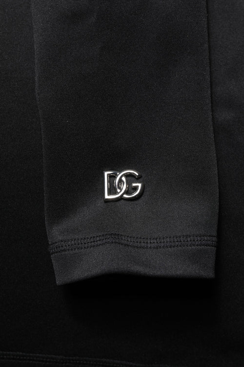 Dolce & Gabbana Black Polyester Turtleneck Pullover Sweater - ClickThatClicks 
