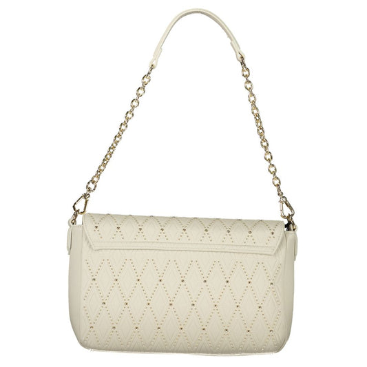 Mario Valentino White Polyurethane Women's Shoulder Bag - ClickThatClicks 