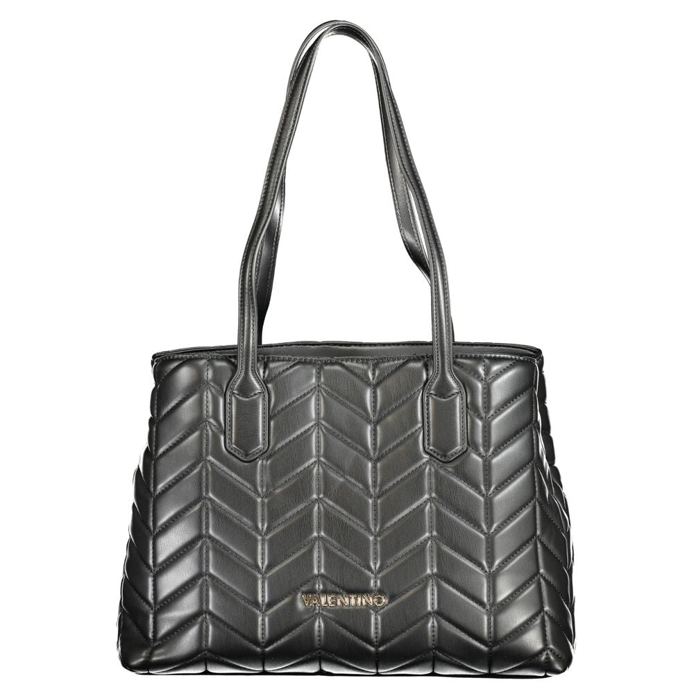 Mario Valentino Black Polyurethane Women's Handbag - ClickThatClicks 