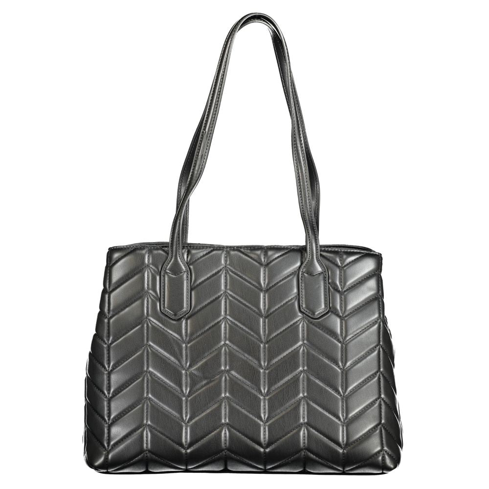 Mario Valentino Black Polyurethane Women's Handbag - ClickThatClicks 