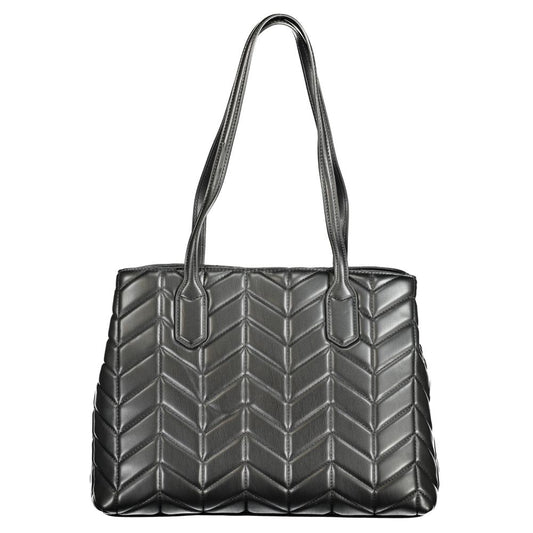 Mario Valentino Black Polyurethane Women's Handbag - ClickThatClicks 