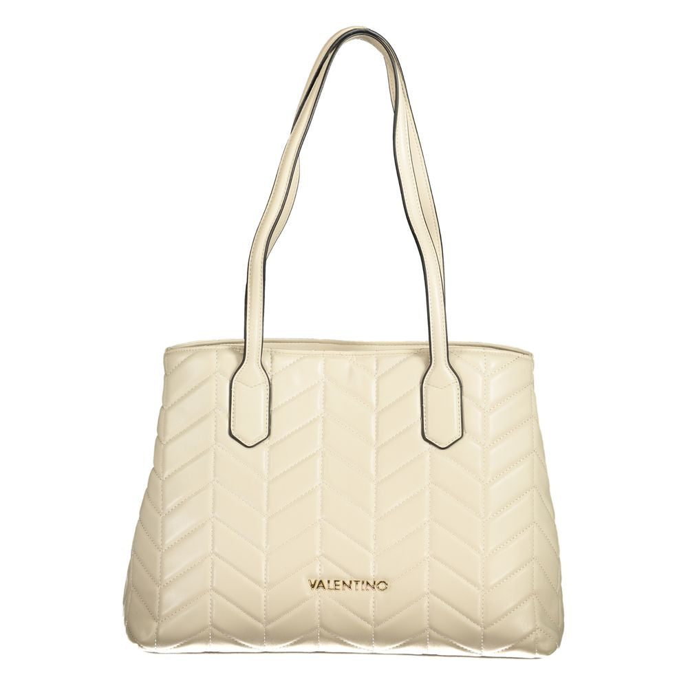 Mario Valentino Beige Polyurethane Women's Handbag - ClickThatClicks 