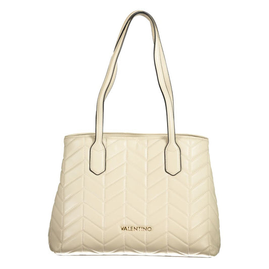 Mario Valentino Beige Polyurethane Women's Handbag - ClickThatClicks 