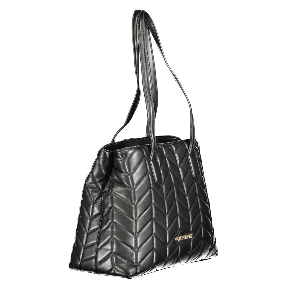Mario Valentino Black Polyurethane Women's Handbag - ClickThatClicks 