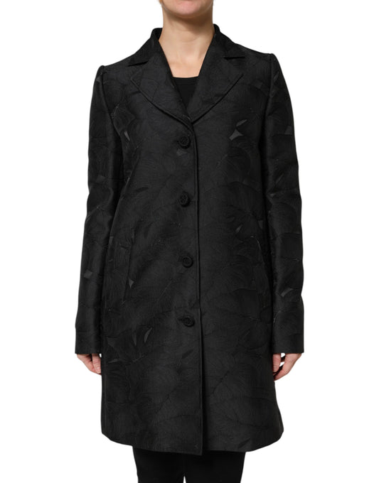 Dolce & Gabbana Black Single Breasted Trench Coat Jacket - ClickThatClicks 