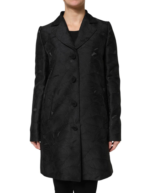 Dolce & Gabbana Black Single Breasted Trench Coat Jacket - ClickThatClicks 